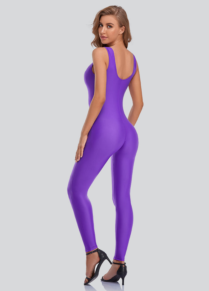 Womens Spandex Nylon Scoop Neck Tank Unitard