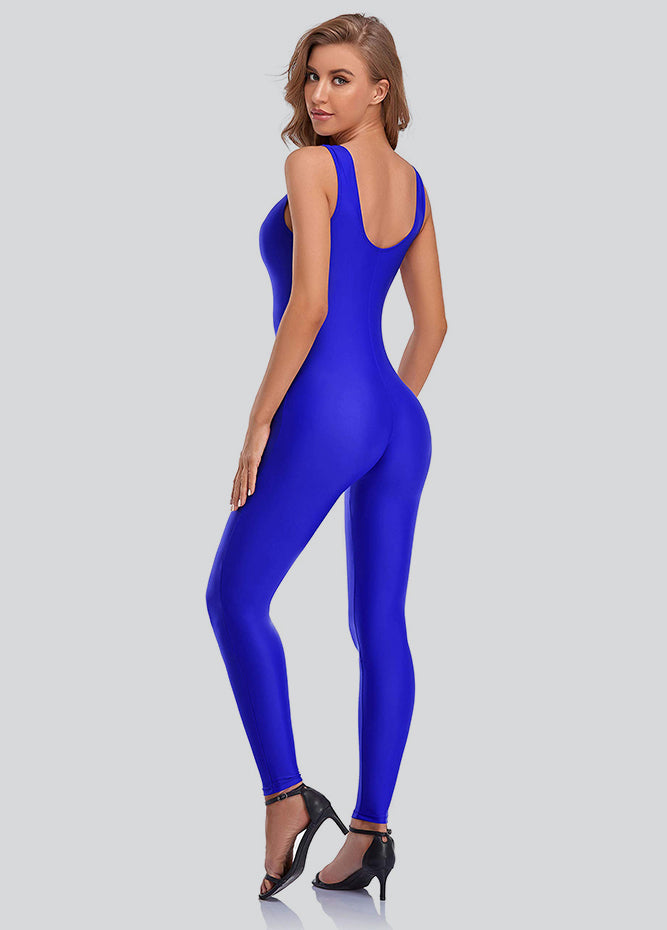 Womens Spandex Nylon Scoop Neck Tank Unitard