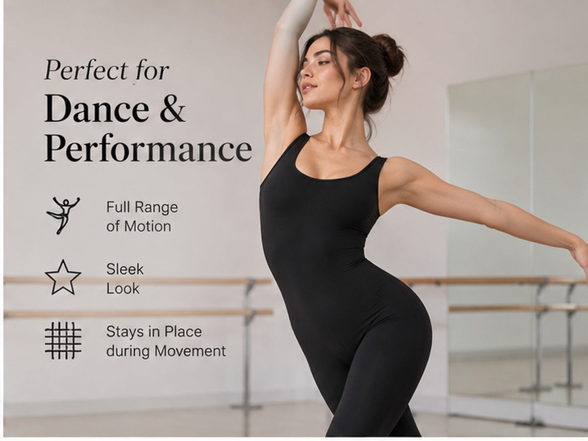 Womens Spandex Nylon Scoop Neck Tank Unitard - Concert Nights
