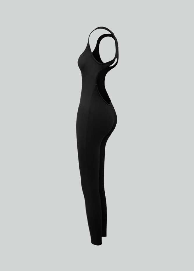 Womens Spandex Sleeveless Hollow Back Unitard