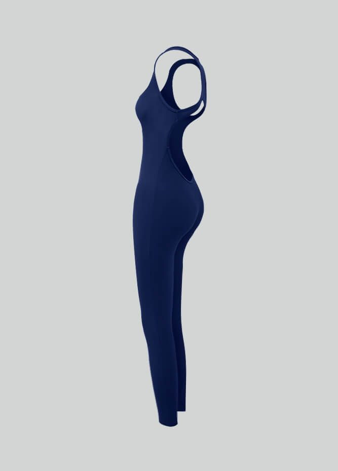 Womens Spandex Sleeveless Hollow Back Unitard