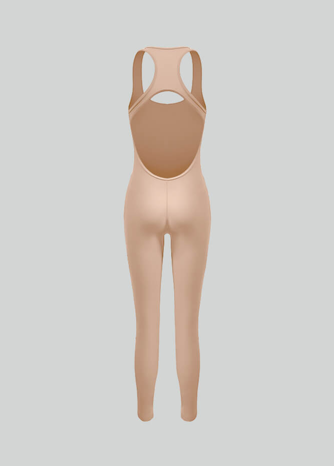 Womens Spandex Sleeveless Hollow Back Unitard