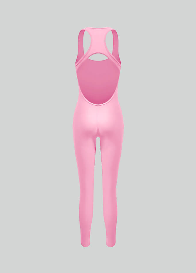 Womens Spandex Sleeveless Hollow Back Unitard