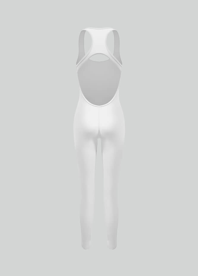 Womens Spandex Sleeveless Hollow Back Unitard