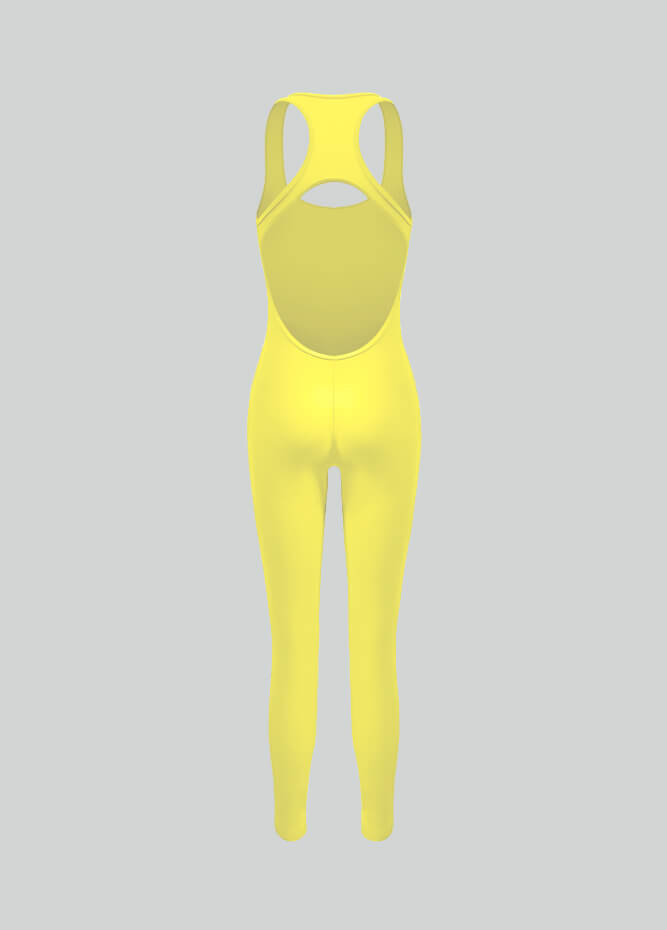 Womens Spandex Sleeveless Hollow Back Unitard