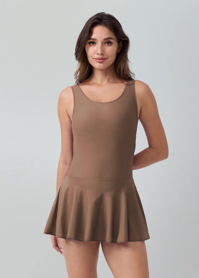 Womens Tank Dance Leotard with Skirt