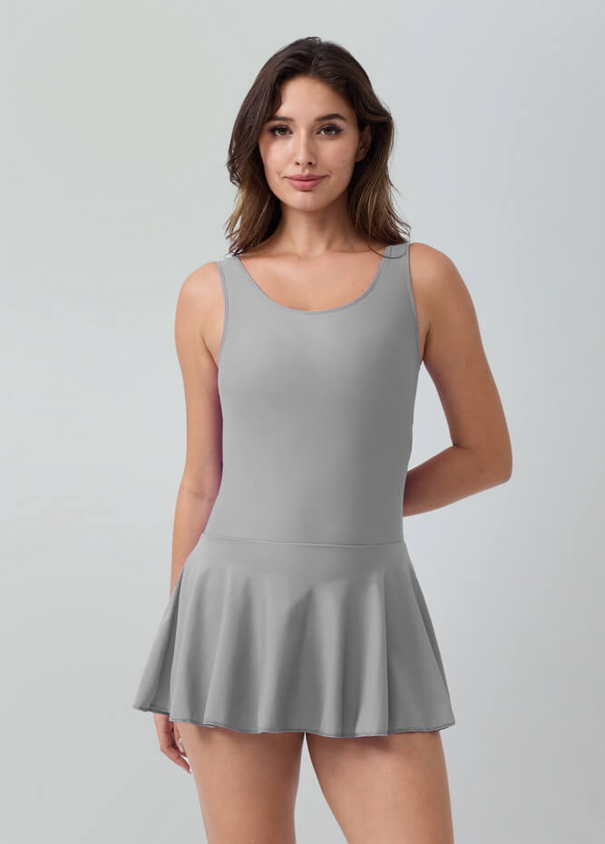 Womens Tank Dance Leotard with Skirt