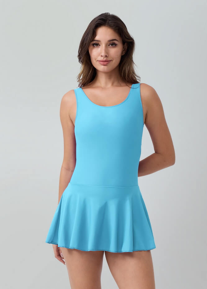 Womens Tank Dance Leotard with Skirt
