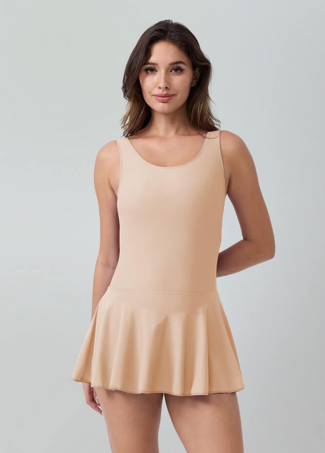 Womens Tank Dance Leotard with Skirt