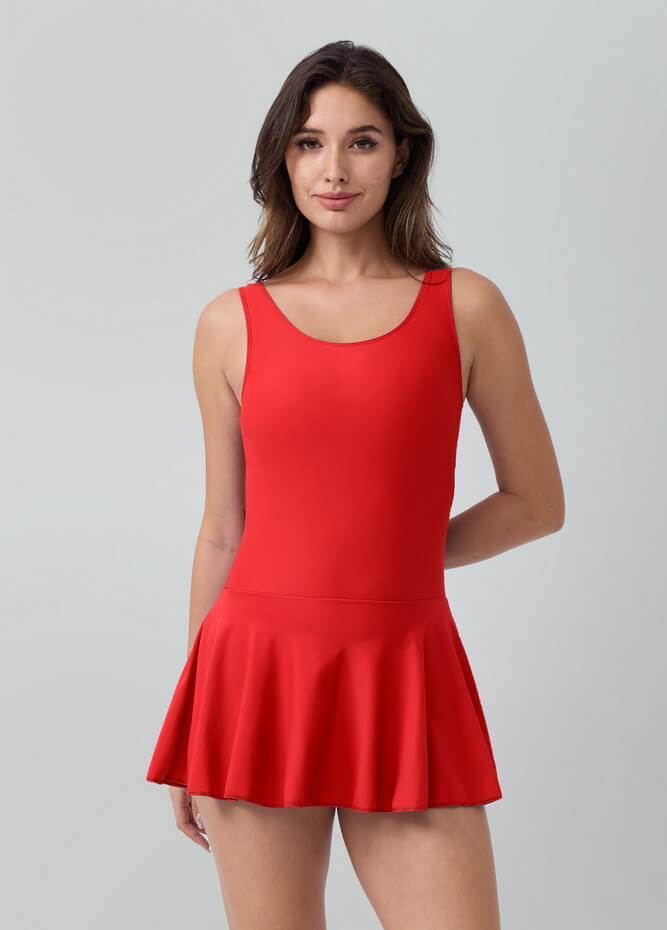 Womens Tank Dance Leotard with Skirt
