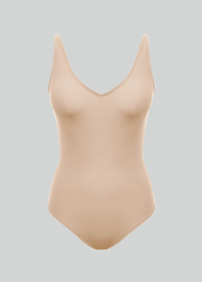 Womens V-Neck Back Straps Spandex Leotards