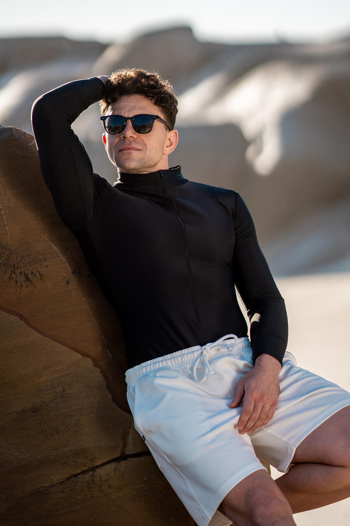 Mens Long Sleeve Activewear - Black