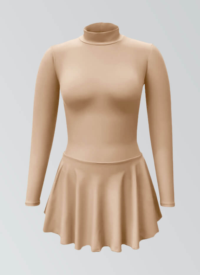 Thong Long Sleeve Skirted Leotard