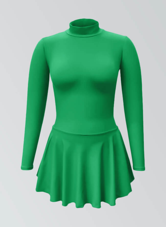 Thong Long Sleeve Skirted Leotard