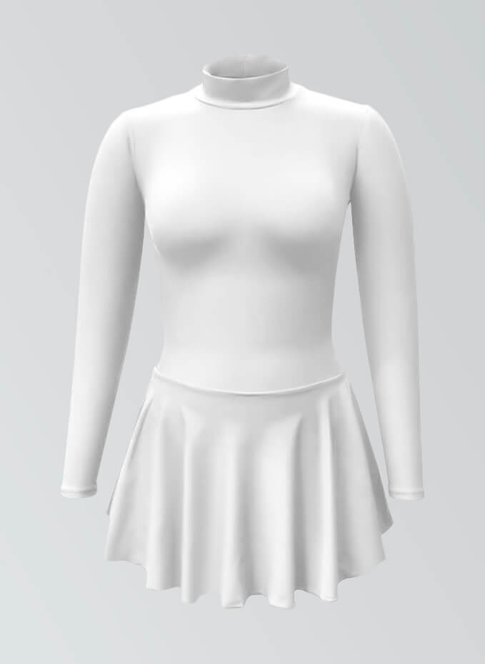 Thong Long Sleeve Skirted Leotard