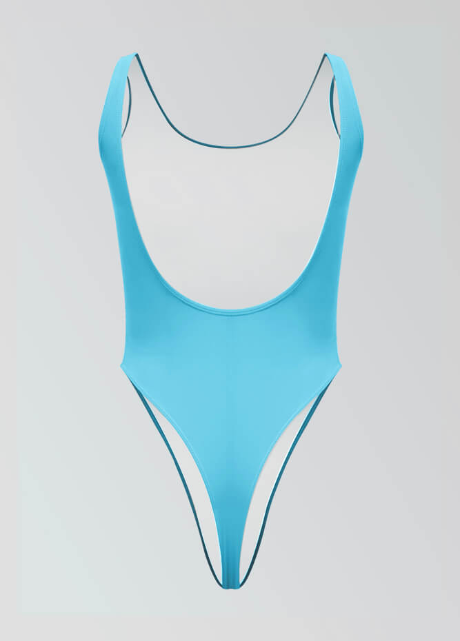 Womens High Cut Thong Spandex Leotard