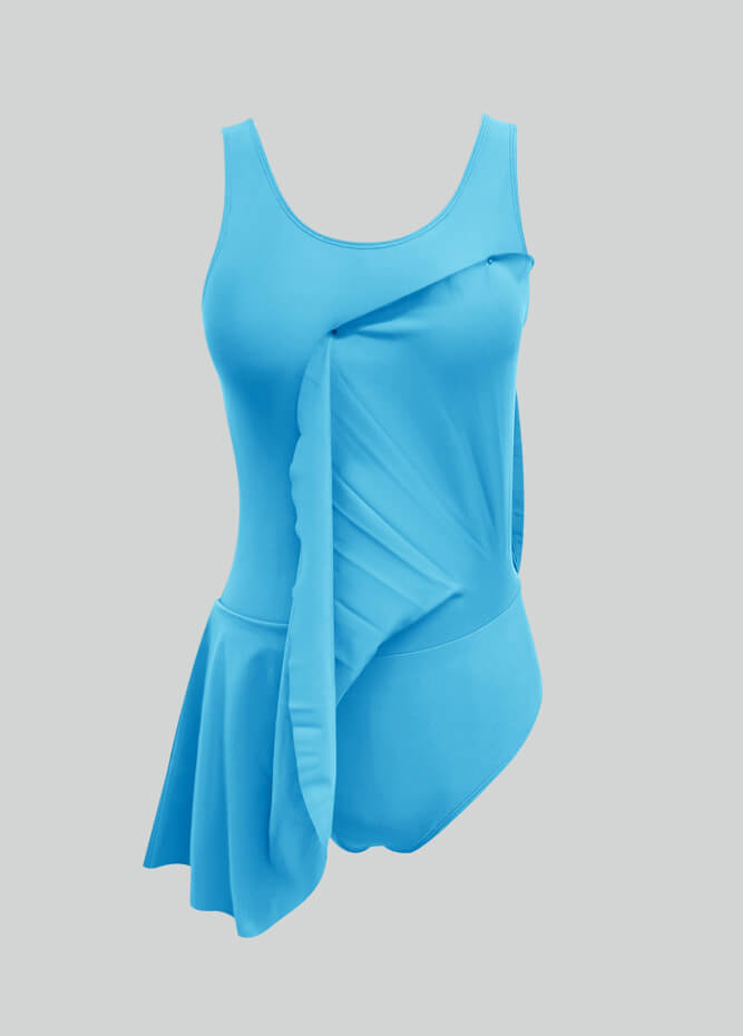 Thong Sleeveless Leotard with Skirt