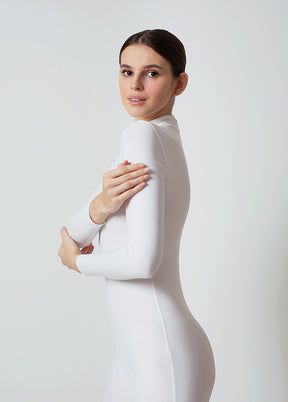 white spandex bodysuit