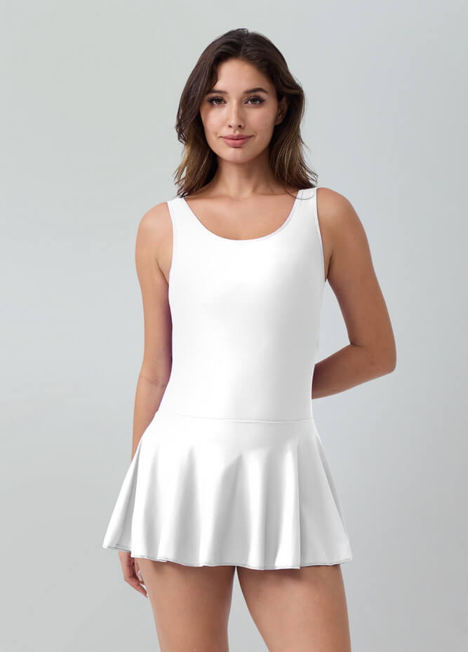 Womens Tank Dance Leotard with Skirt