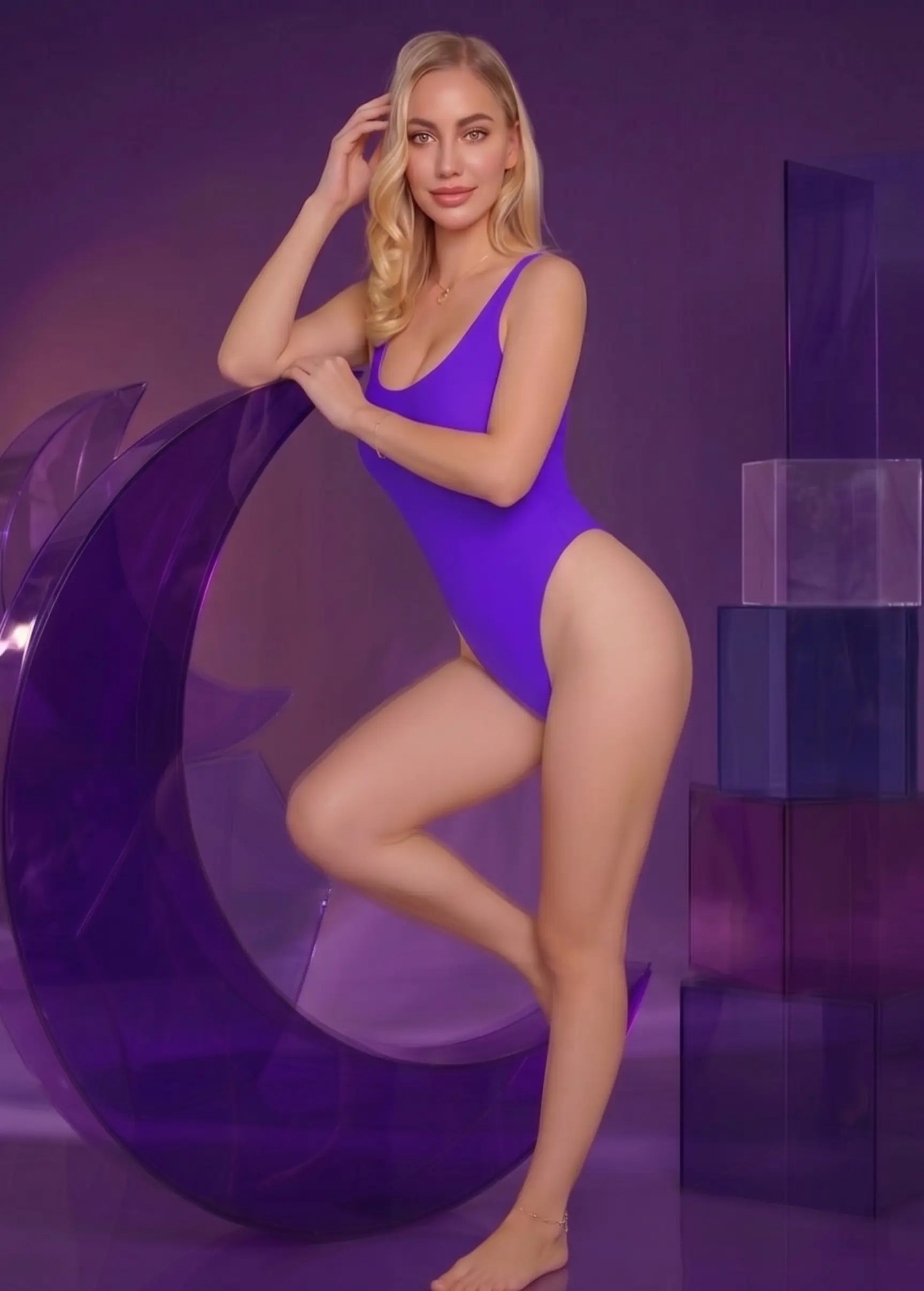 Womens High Cut Thong Spandex Leotard