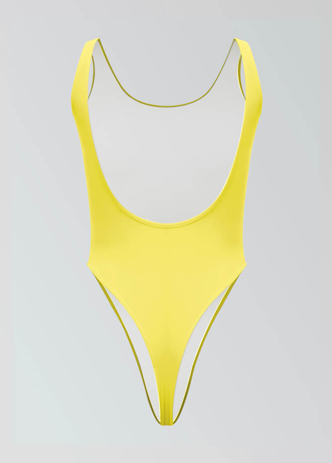 Womens High Cut Thong Spandex Leotard