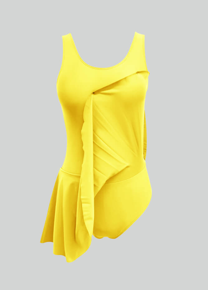 Thong Sleeveless Leotard with Skirt