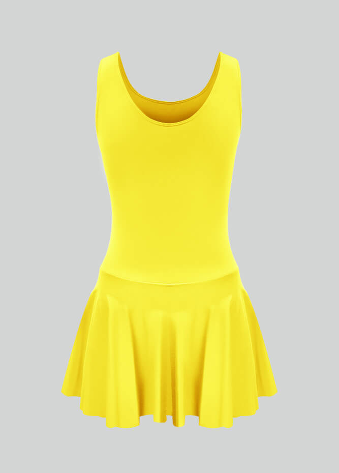 Thong Sleeveless Leotard with Skirt