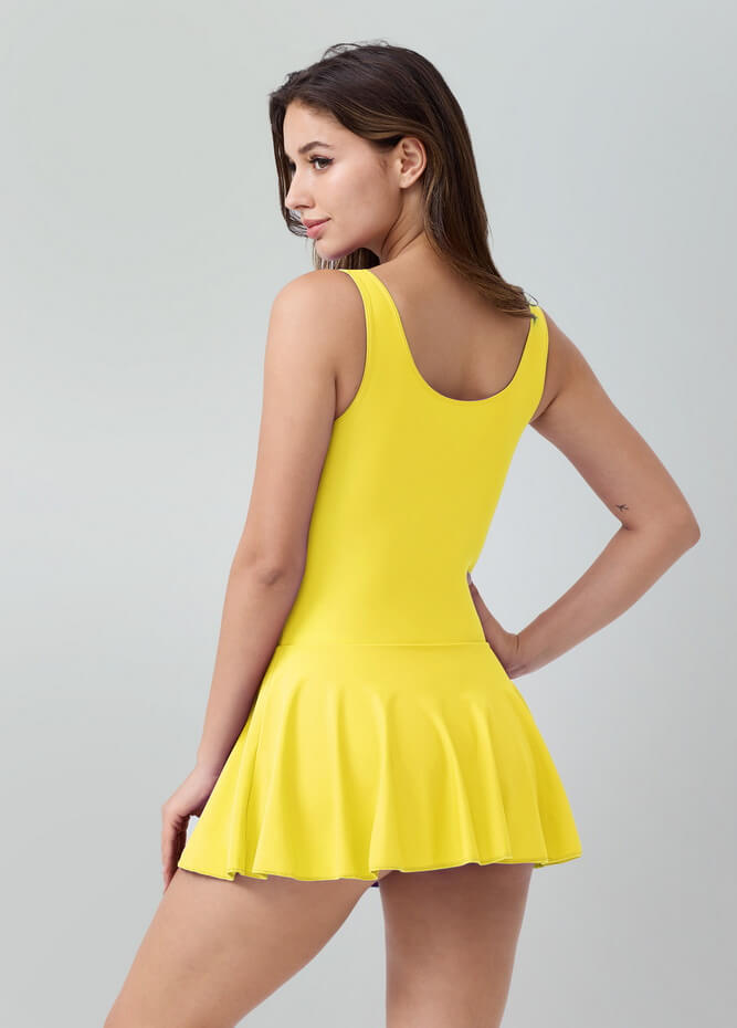 Womens Tank Dance Leotard with Skirt