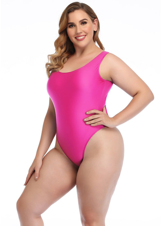 plus size hot pink leotard