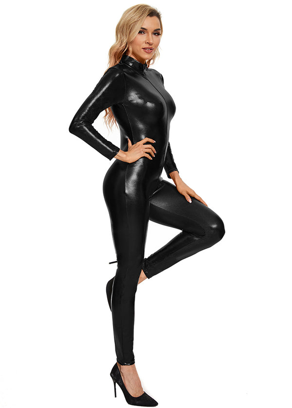 Women's Metallic Catsuit Wet Look Costume | Speerise