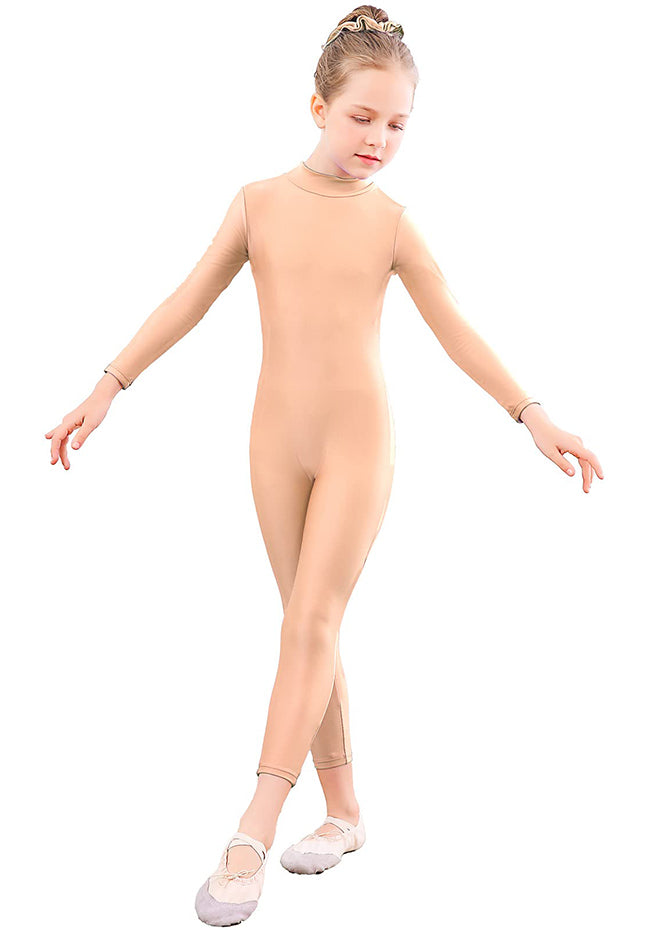Girls Long Sleeve Nude Unitard