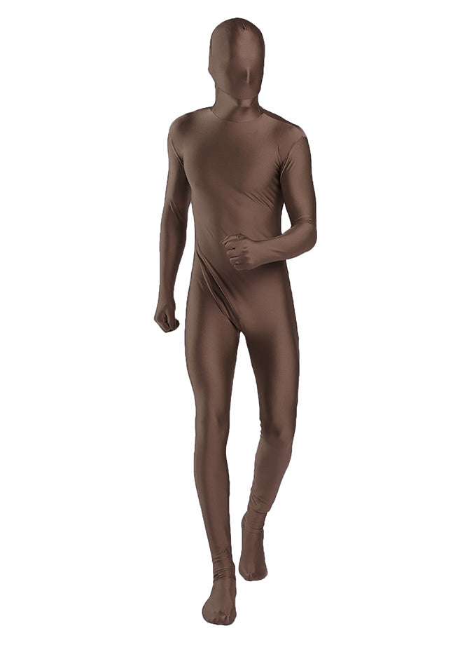 brown zentai suit