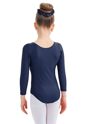 Navy Blue Long Sleeve Leotard
