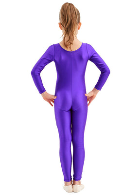 purple long sleeve unitard