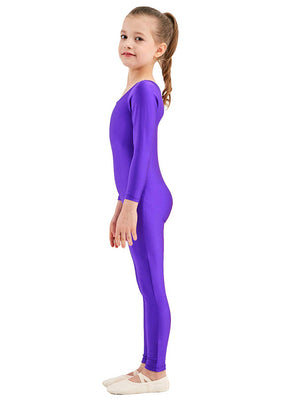 purple long sleeve unitard