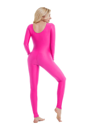 hot pink long sleeve unitard
