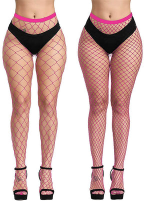 hot pink fishnet tights
