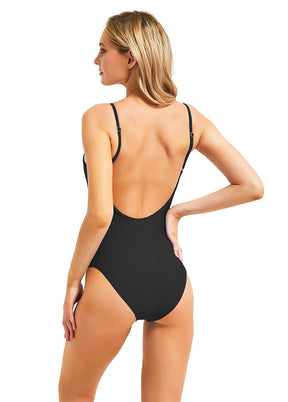 black low back swimsuit