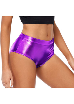 Purple high waisted booty shorts