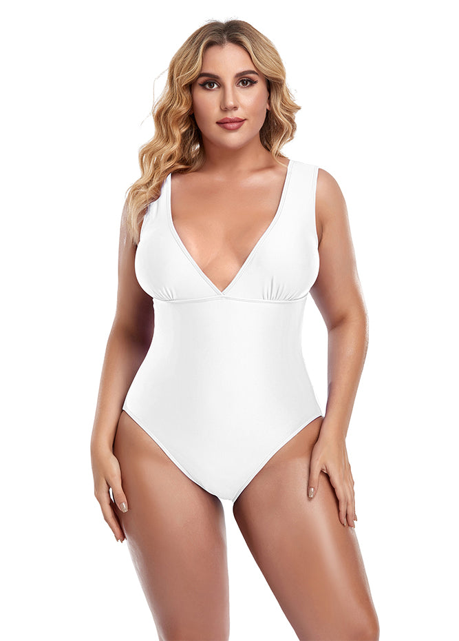 Ladies One Piece Retro Plus Size Swimsuit