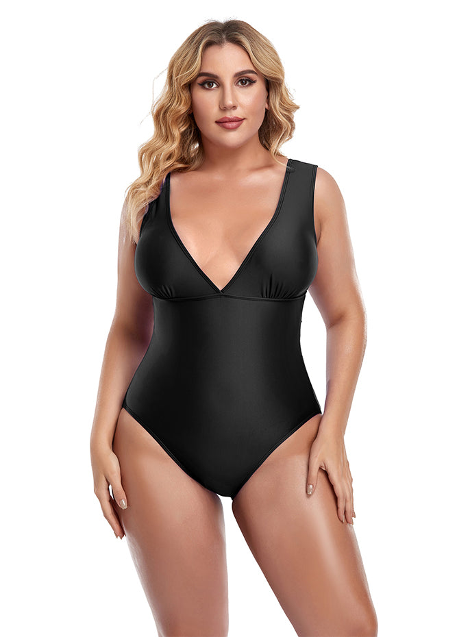 Ladies One Piece Retro Plus Size Swimsuit