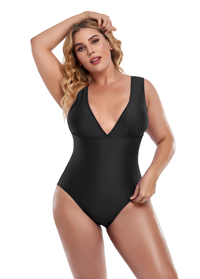 Ladies One Piece Retro Plus Size Swimsuit