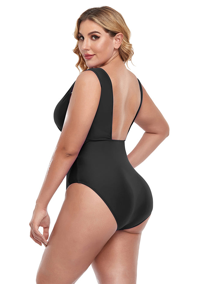 Ladies One Piece Retro Plus Size Swimsuit