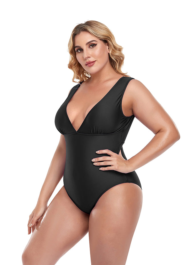 Ladies One Piece Retro Plus Size Swimsuit