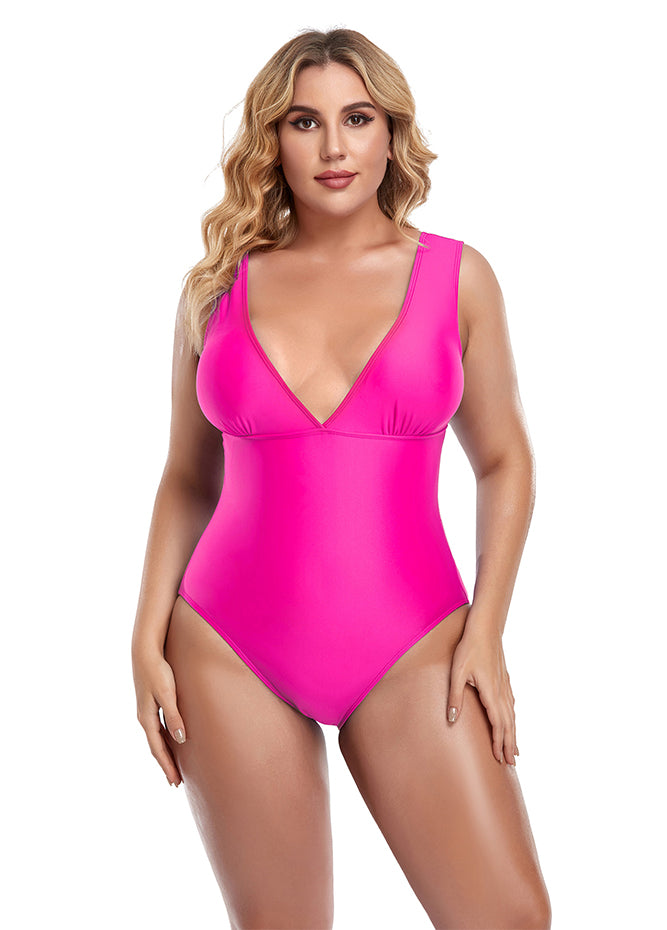 Ladies One Piece Retro Plus Size Swimsuit