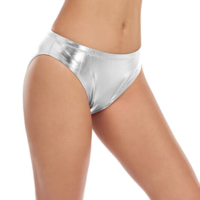 Sliver Shiny Metallic Panty Brief