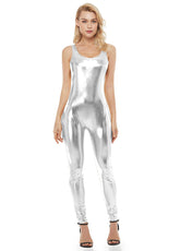 Silver unitard