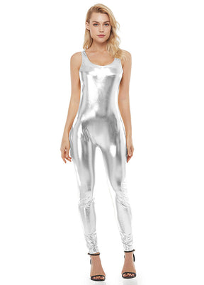 Silver unitard