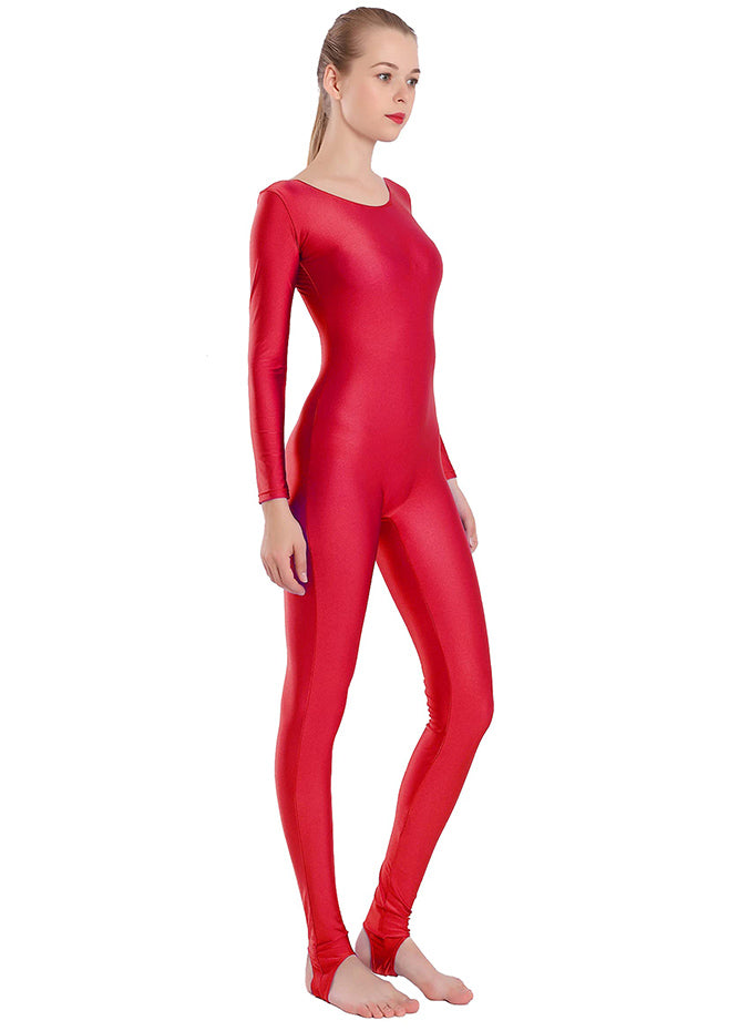 Speerise Womens Scoop Neck Unitard with Stirrup