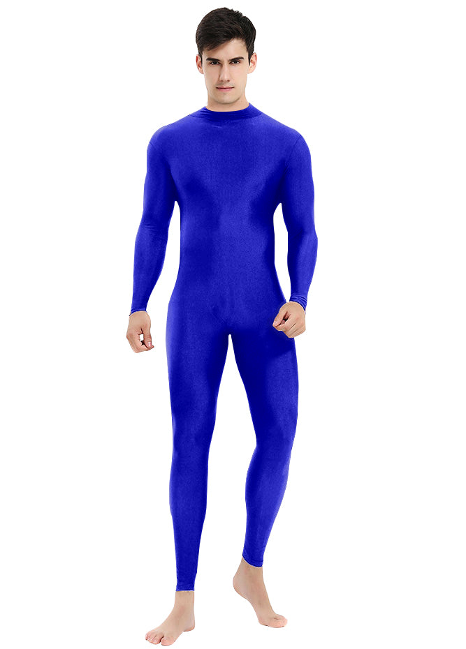 Mens Turtleneck Spandex Long Sleeve Unitard